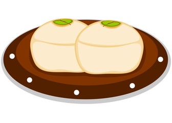 Sandesh Bengali indian Sweet Dish Food Vector