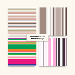 Sailor Stripes Seamless Pattern Set. Male 