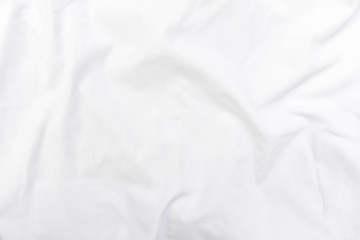 Abstract white fabric texture background. Wavy white cloth. 