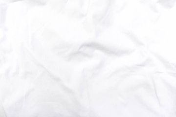 Abstract white fabric texture background. Wavy white cloth. 