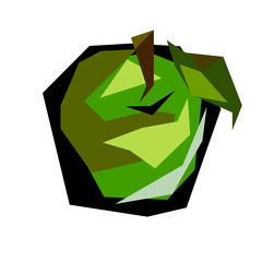 Apple green minimal design low poly