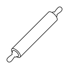 Isolated object of wooden and pin sign. Collection of wooden and roller stock vector illustration.