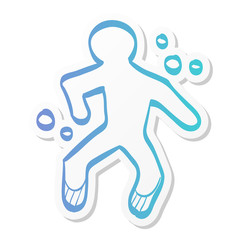 Sticker style icon - Crime victim