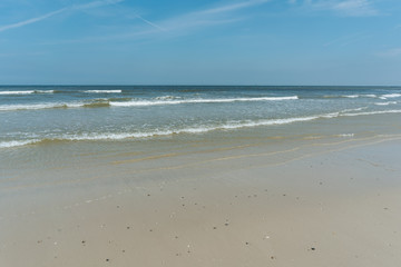 Fototapeta na wymiar North Sea coast, beach landscape on a sunny day