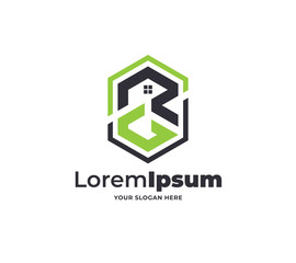 initial R G logo design vector