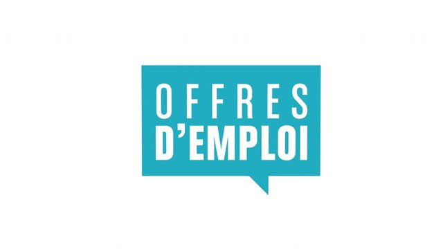 offres d'emploi- typographie bulle dialogue animation