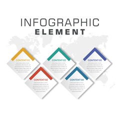 Five Point Infographic Element Business Strategy