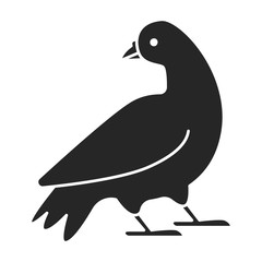 Pigeon vector icon.black vector icon isolated on white background pigeon.
