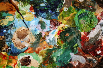 artist's palette with different colors