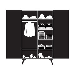 Closet vector icon.Black vector icon isolated on white background closet .