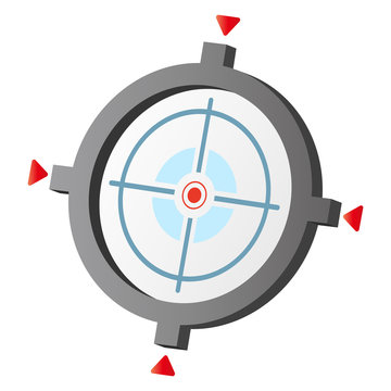 gray compass with red markers clip art preview
