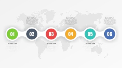Infographic Vector Template Business Marketing with Icons  and Numbers