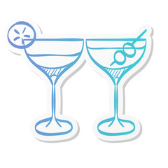 Sticker style icon - Wine glass