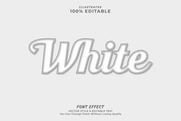 Fototapeta premium White text effect for editable font