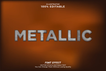 Metallic text effect for editable text