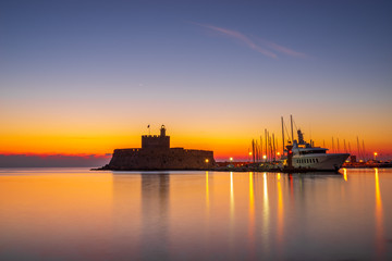 Fototapeta premium Rhodes island in Greece at sunrise