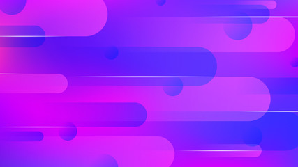 Modern Technology. Minimalistic Style. Abstract Blue, Violet Waves on the Dark. Abstract Big Data Background. Geometric Gradient Circle.