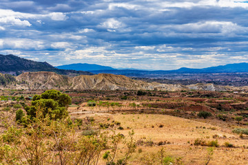 Landscape view of El Chicamo near Murcia in Spain