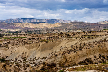 The Badlands of Abanilla and Mahoya near Murcia in Spain