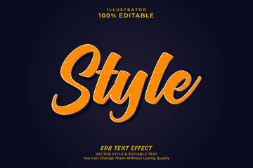 Text effect for editable text style