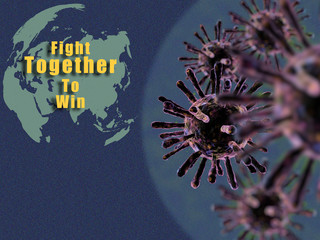 Illustration concept for fighting to win Coronavirus.