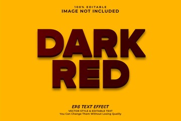 Dark red text effect for editable text