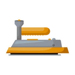 Electric iron vector icon.Cartoon vector icon isolated on white background electric iron.