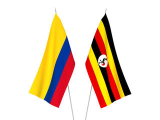 Colombia and Uganda flags