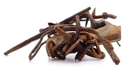 Pile of rusty scrap.