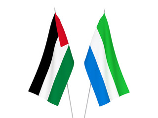 Sierra Leone and Palestine flags