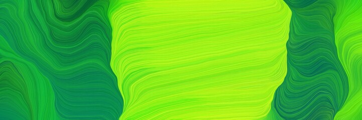 art colorful curves backdrop with green yellow, forest green and lawn green colors