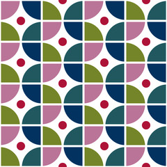 Abstract spring colours geometric repeat pattern