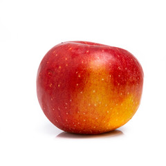 Red apple on a white background