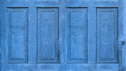 old wooden panel in frame with peeling paint mockup