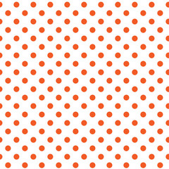 red polka dot on white background
