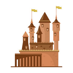 Medieval castle vector icon.Cartoon vector icon isolated on white background medieval castle.