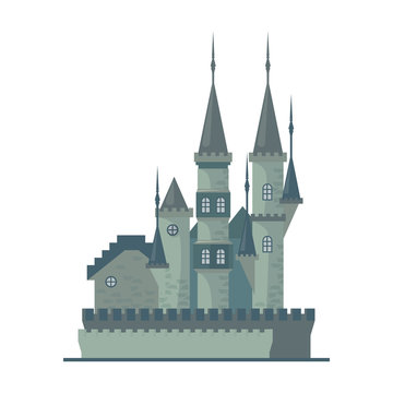 Medieval castle vector icon.Cartoon vector icon isolated on white background medieval castle.
