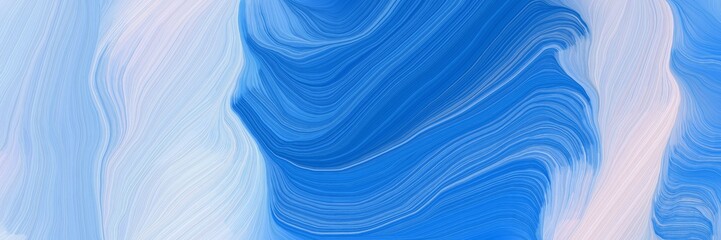 liquid decorative curves graphic with royal blue, strong blue and lavender blue colors
