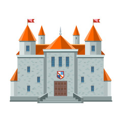 Castle vector icon.Cartoon vector icon isolated on white background castle. © Svitlana