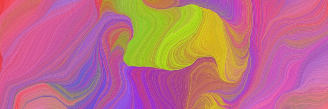 liquid decorative waves background with mulberry , yellow green and indian red colors © Eigens