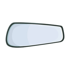 Rear view mirrors vector icon.Cartoon vector icon isolated on white background rear view mirrors.