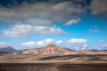 Fototapeta na wymiar volcanic landscape Timanfaya National Park lanzaorte
