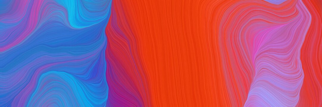abstract colorful curves background with royal blue, medium purple and crimson colors © Eigens