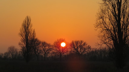 Sole al tramonto