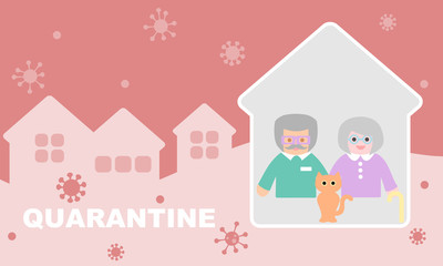 Quarantine - Senior couple stay at home