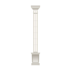 Column pillar vector icon. Realistic vector icon isolated on white background column pillar.