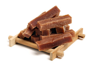 Hawthorn products on white background