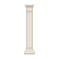 Column pillar vector icon. Realistic vector icon isolated on white background column pillar.