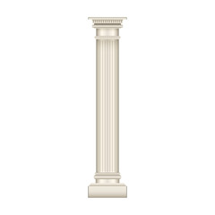 Obraz premium Column pillar vector icon. Realistic vector icon isolated on white background column pillar.