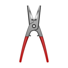 Secateurs vector icon.Realistic vector icon isolated on white background secateurs .